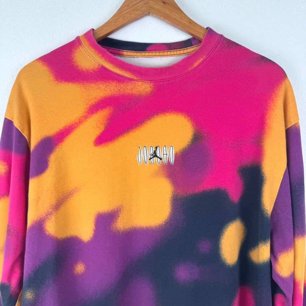Jordan Long Sleeve Shirt Mens XL Multi Color Excellent Tie Dye Streetwear